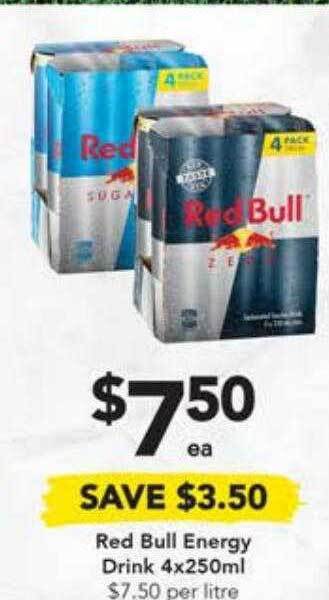 Drakes Red bull energy drink offer