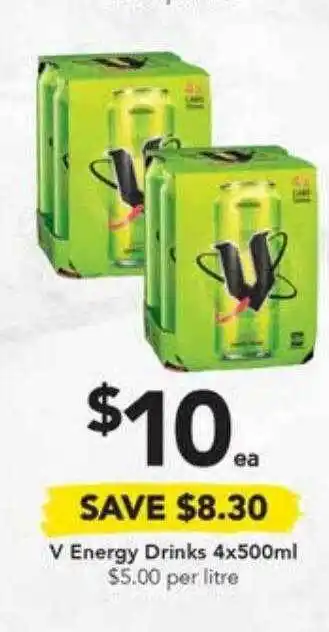 Drakes V energy drinks offer