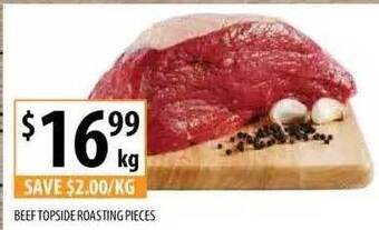 Supabarn Beef topside roasting pieces offer