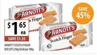 Supabarn Arnott's scotch finger biscuits offer