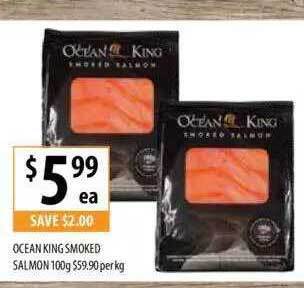 Supabarn Ocean king smoked salmon offer