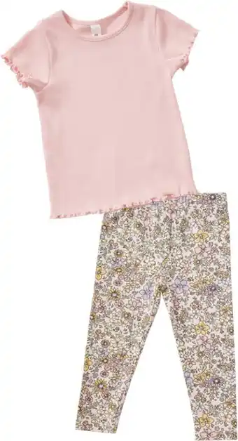 BIG W Dymples organic cotton rib tee & organic cotton leggings offer