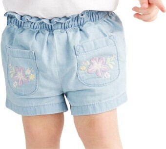 BIG W Dymples embroidered chambray short offer