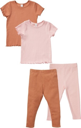 BIG W Dymples organic cotton rib tee or leggings offer