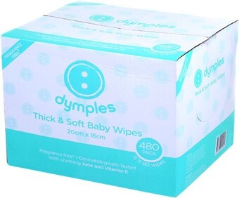 BIG W Dymples 480-pack wipes - fragrance free offer