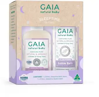 BIG W Gaia natural baby sleeptime gift set 2 pack offer