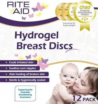 BIG W Rite aid 12-pack hydrogel breast disks* offer