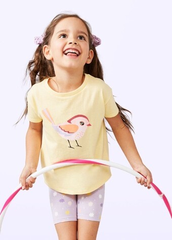 BIG W K-d organic cotton print tee or bike shorts offer