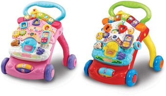 BIG W Vtech first steps baby walker yellow or pink offer
