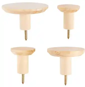 Kmart 4 pack wooden round wall hooks offer