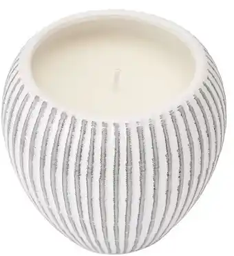 Citrus and marine embossed reactive fragrant candle