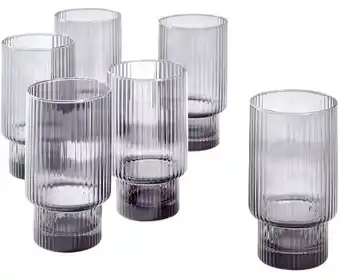 Kmart 6 smoke linear hiball glasses offer