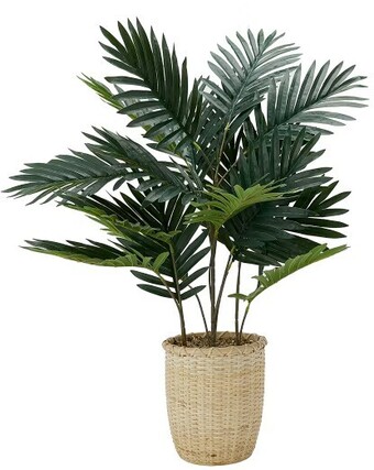 Kmart Artificial palm plant in woven basket offer