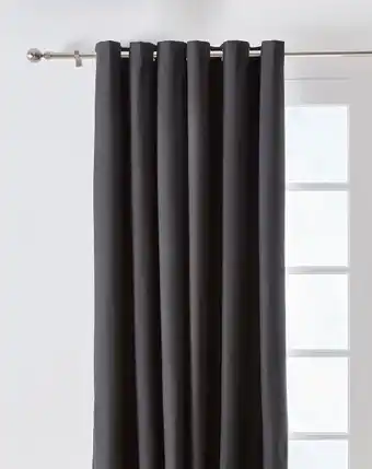 Monaco wide width curtain - black