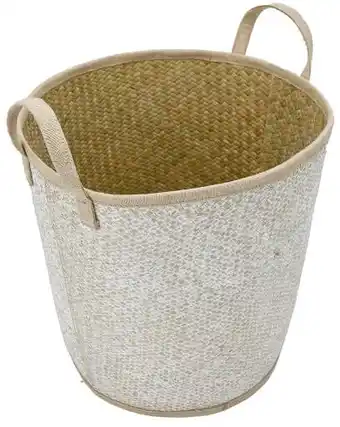 Kmart Whitewash round basket - large offer
