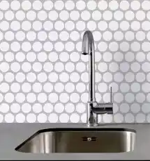 Kmart 5 pack self adhesive 3d tiles - pennyround white offer