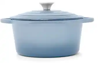 Kmart 4l cast iron casserole - light blue offer