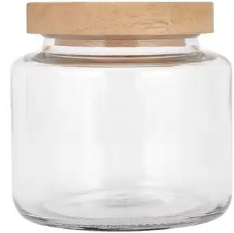 Kmart 550ml glass jar with wood lid offer
