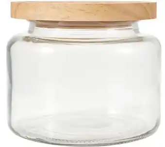 1.5l glass jar with wood lid
