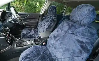 SuperCheap Auto Sca diamond cut sheepskin single seat cover offer