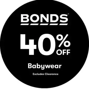 40% off bonds babywear