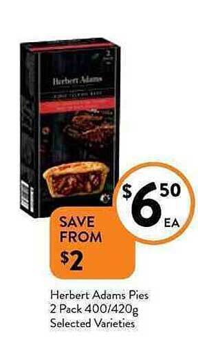 Foodworks Herbert adams pies offer
