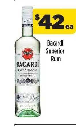 Liquorland Bacardi superior rum offer