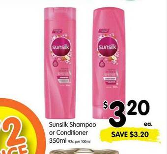 Spar Sunsilk shampoo or conditioner offer