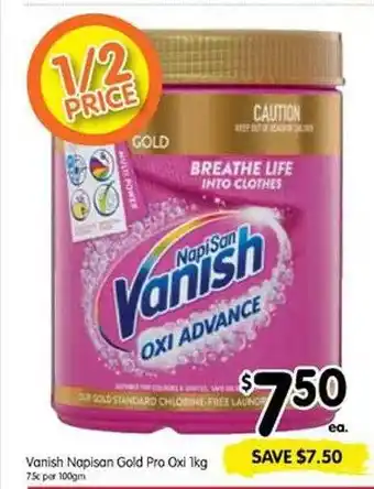 Spar Vanish napisan gold pro oxi 1kg offer