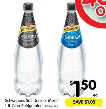 Schweppes soft drink or mixer