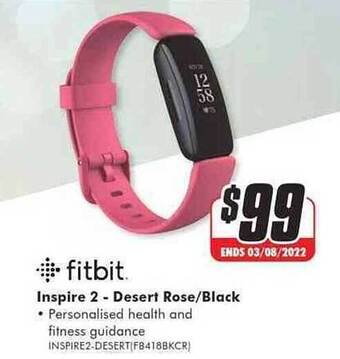 Fitbit inspire 2 - desert rose-black
