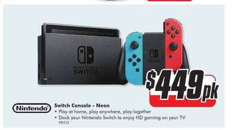 The Good Guys Nintendo switch console - neon offer