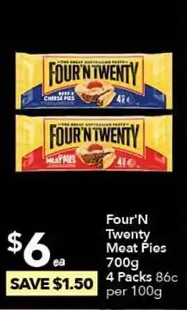 Ritchies Four'n twenty meat pies offer