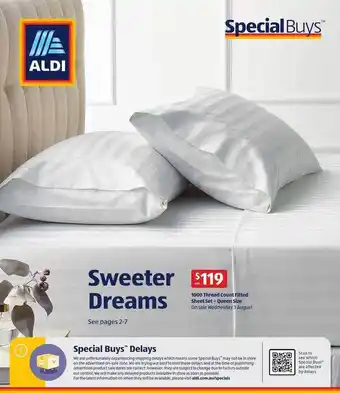 ALDI 1000 thread count fitted sheet set queen size offer