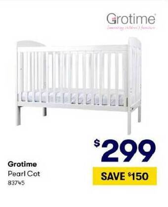 BIG W Grotime pearl cot offer