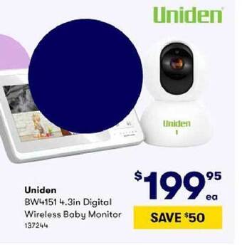 BIG W Uniden bw4151 4.3in digital wireless baby monitor offer