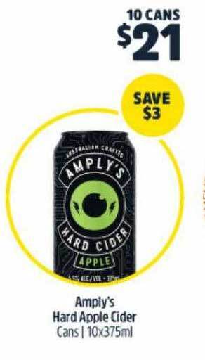 BWS Amply's hard apple cider offer