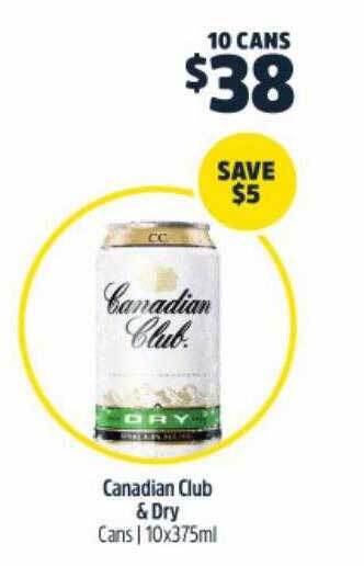 BWS Canadian club & dry offer