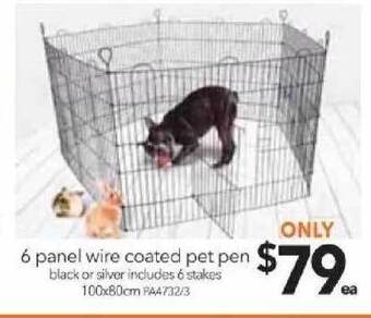 Cheap as Chips 6 panel wire coated pet pen offer