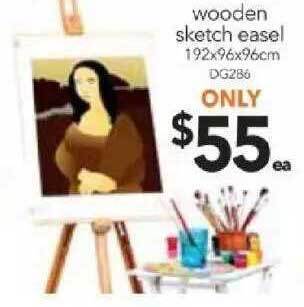 Wooden sketch easel