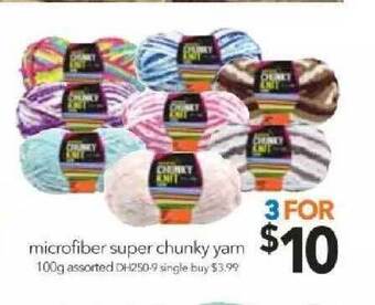 Cheap as Chips Microfiber super chunky yarn offer