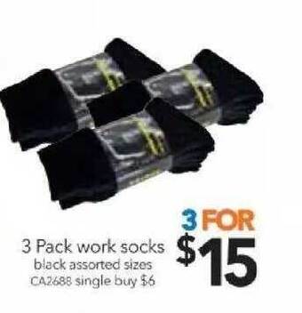 Cheap as Chips 3 pack work socks offer