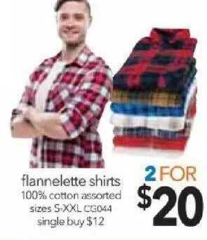 Cheap as Chips Flannelette shirts offer