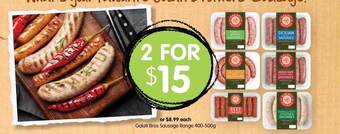 Spudshed Galati bros sausage range offer