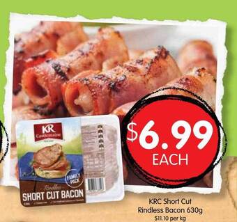 Spudshed Krc short cut rindless bacon offer