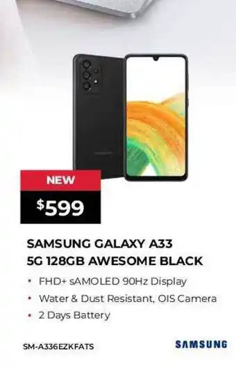 Samsung galaxy a33 5gg 128gb awesome black