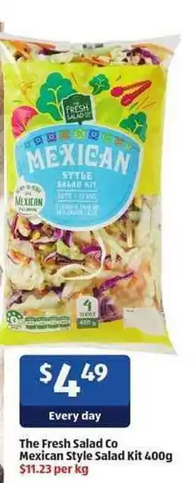 ALDI The fresh salad co mexican style salad kit offer