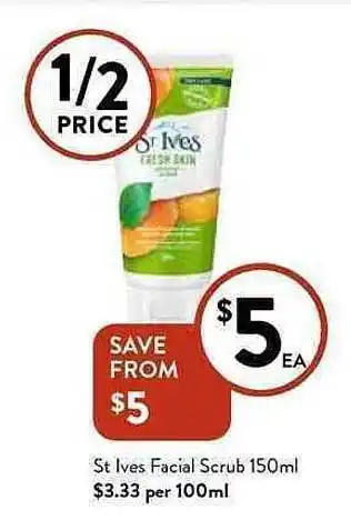 Foodworks St ives facial scrub offer