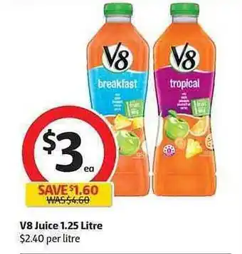 Coles V8 juice offer