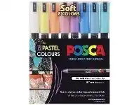 Officeworks POSCA PC1MR Paint Markers 8 Pack Pastel offer